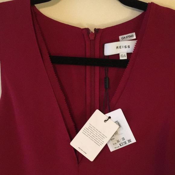 NWT Reiss viola dress berry red - Picture 7 of 11